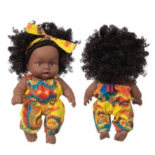 Bambola giocattolo per bambine dai 3 ai 7 anni, 20 cm, nera, africana