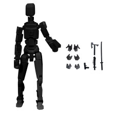 Titan13 Actionfigur Schwarz 3D-gedruckter mehrgelenkiger Roboter
