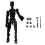 Titan13Action Figure Black3D Printed Multi-Jointed Robot 1