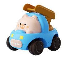 Set di camioncini giocattolo con animali dei cartoni animati, a frizione, 2 pezzi