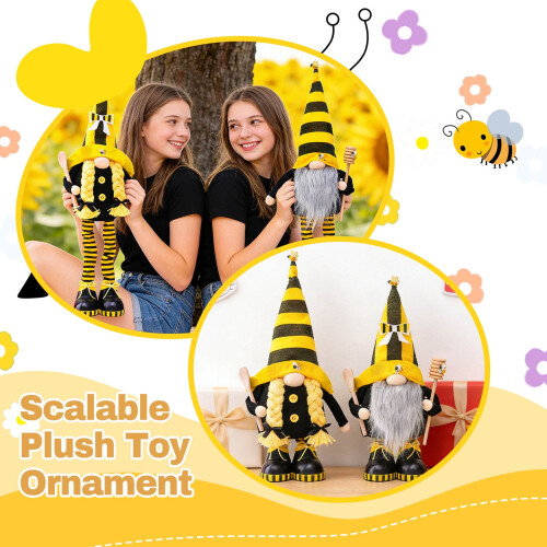 Retractable Bee Gnome Plush Doll 17 Inch