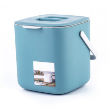 2-Tier Portable Kitchen Trash Can with Lid, 4L