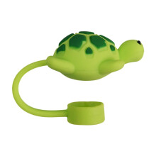 Capa de silicone para canudos de 10 mm com formato de animais marinhos.