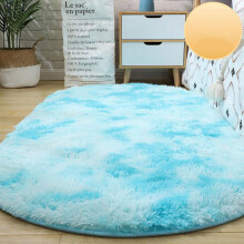 Supermykt ovalt teppe 86 x 112 cm sklisikkert