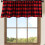 Rot-weiß karierte Fensterblende, 140 x 38 cm, Polyester 1