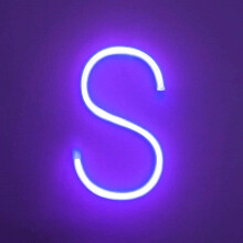 Letras de LED em formato de néon – rosa, alimentadas por USB ou bateria