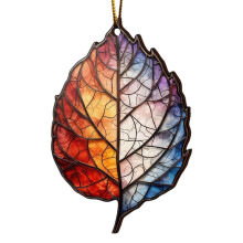 Acryl esdoornbladversieringen, herfst & kerst, 6 stuks
