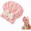 Toalha de cabelo de microfibra com laço – Rosa 1