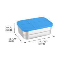 720 ml roestvrijstalen bentobox met siliconen deksel