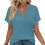 Womens Blouses Spring Tops Short Sleeve Shirts -Sky Blue S 1