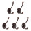 Strong Zinc Alloy Hooks Rustproof Hook Contemporary-Red bronze 1