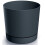 Prosperplast Blumentopf mit Untersetzer, anthrazitfarben, Kunststoff, 23,9 cm, Tubo 1