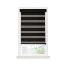 Cortina Zebra Achim Celestial para Ambientes Internos, Sem Fio, em Poliéster Preto, com Bloqueio de Luz, 183 cm (C) x 76 cm (L)