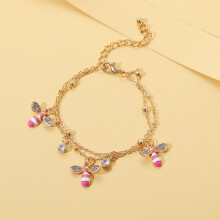 Pulseiras AYA com pingentes de abelhinha, pulseira ajustável com corrente, joia para presente para mulheres e meninas, pulseiras da amizade