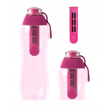 Dafi Sport Vattenflaska med Filter Rosa 0.3L - BPA-Fri Återanvändbar Flaska med Aktivt Kol Filter