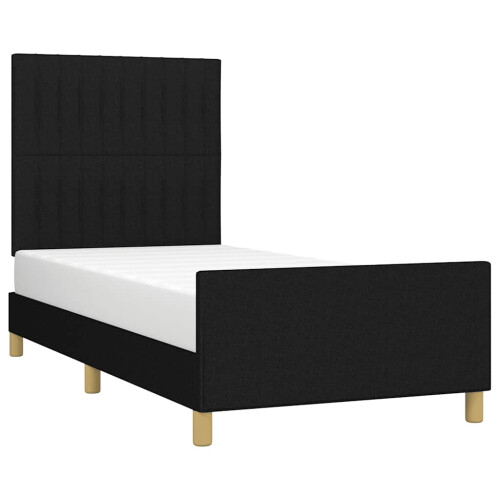 vidaXL sengestel uden madras sort 90x190 cm stof 2