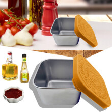 Huayishang 304 Stainless Steel Cookware Set with Orange Lid