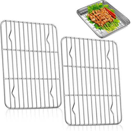 Stainless Steel Baking Rack Set – 2 Pack, 25 x 19 cm