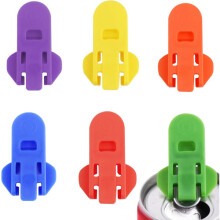 6-Pack Manual Soda Can Openers with Leak-Proof Lids