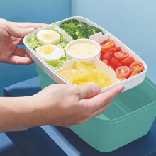 Giyblacko Salat-Lunchbox mit 4 Fächern und 3