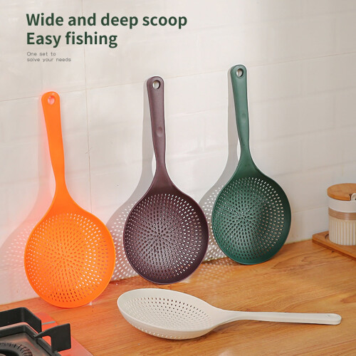 Pink Kitchen Colander Food-Grade Deep with Long Handle