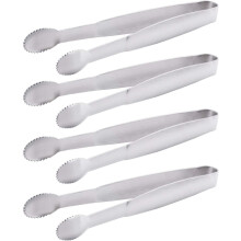 Mini-Servierzangen aus Edelstahl, 10 cm (3,94 Zoll), 4er-Set
