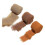 Fringe Chiffon Silk Ribbon Set Brown 3 Rolls 1