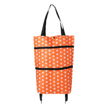 Grocery Cart on Wheels Foldable 26x10x44cm Orange