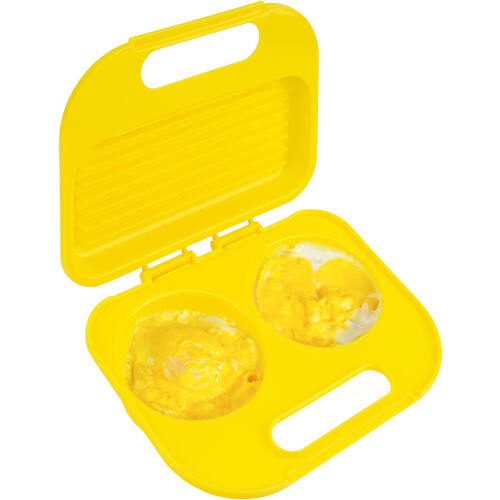Microwave Egg Poacher Yellow 2-Egg BPA-Free