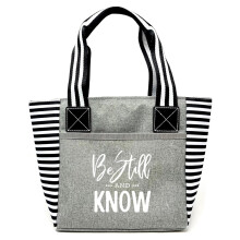 Insulated lunch tote for women Be Still and Know 1 pack
