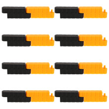 Juego de barreras de plástico negro para pista de carreras de coches RC (16 piezas)