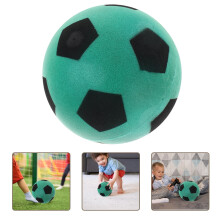 Bola de futebol macia e silenciosa, verde, para uso interno (1 unidade).