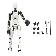 Titan13 Actionfigur Weiß 3D-gedruckter Roboter mit mehreren Gelenken