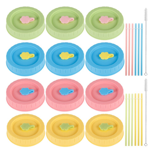 Jetcloudlive Mason Jar Deckel Set 12 Stück 70 mm BPA-frei