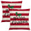 Fodere per cuscini decorativi natalizie in lino, 45x45 cm, set da 2 1