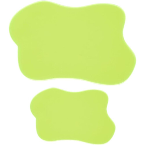 Acrylic Cloud-Shaped Coasters 2 Sizes Green Yellow