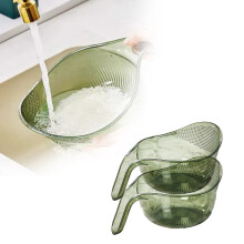Drain Basket with Handle Large Capacity Transparent