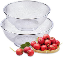 Stainless Steel Rice Washing Bowl 3-in-1 Colander