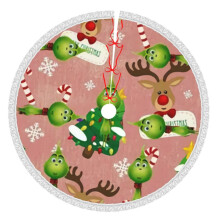 Grin-Ch Christmas Tree Skirt 36 Inch Rustic Holiday Decor