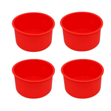 Godom silicone mini cake pan 4-inch round 4 pcs