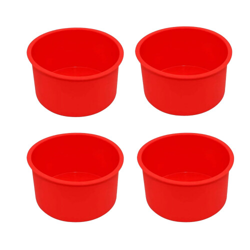Godom silicone mini cake pan 4-inch round 4 pcs