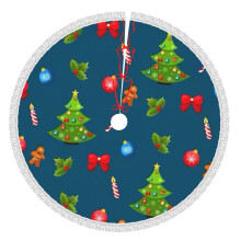 Christmas Tree Skirt 48 Inch Rustic Holiday Decor