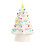Ceramic Christmas tree with lights green vintage hand 1