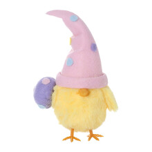 Pluche paasei kip ornament, knuffel