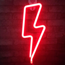 Luminária Noturna de LED Neon – Letras Rosa, USB ou Bateria