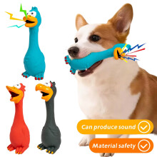 Quietsch-Hundespielzeug aus Latex in Hühnerform, blau, klein, mittel, groß