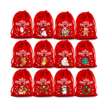 Sacchetti regalo in peluche con chiusura a coulisse, confezione da 12