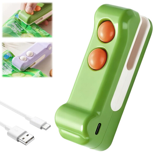 Mini handzame zaksluitmachine – USB oplaadbaar, magnetisch