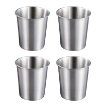 Conjunto de 4 copos infantis em aço inoxidável – grau 304.