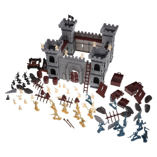 Conjunto educativo de plástico para montar modelo de castelo pirata